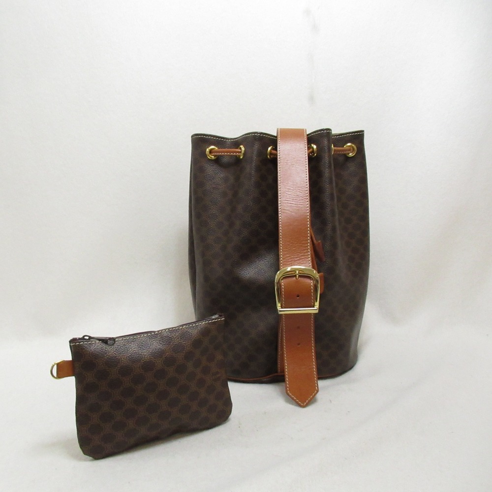 Celine Macadam Pattern Shoulder Bag Coated Canvas… - image 5